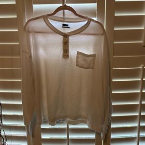 Out From Under By Urban Outfitters Long Sleeve Button Up Top Size Medium